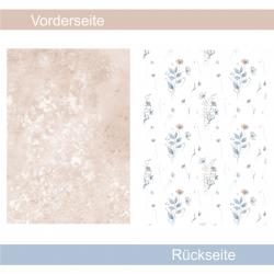 Mohn blau - Designpapier